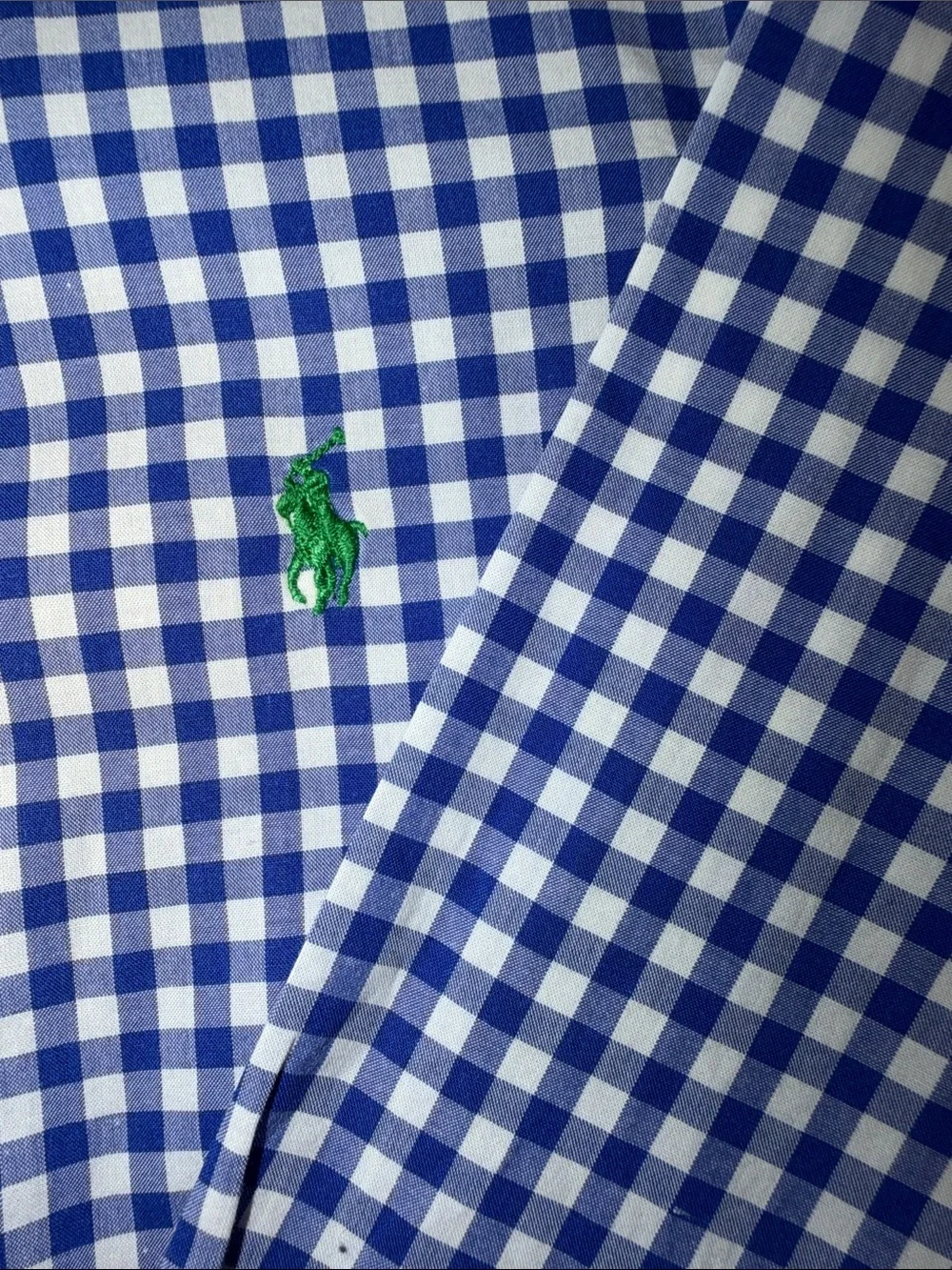 Ralph Lauren Boy's Blue and White Gingham Button-Down Shirt